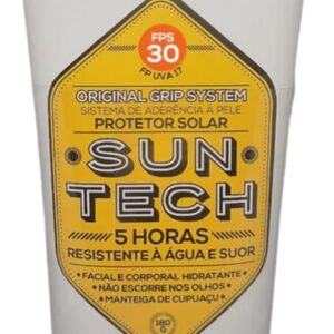 SUN TECH Protetor Solar Corporal FPS 30 180 g – Grip System de alta aderência, amplo espectro UVA/UVB, resistente à água e suor, hidrata com manteiga de cupuaçu