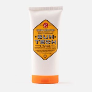 SUN TECH Protetor Solar Corporal FPS 50 180 g – Grip System de alta aderência, amplo espectro UVA/UVB, resistente à água e suor, hidrata com manteiga de cupuaçu
