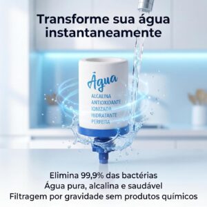 Vela Alcalina com Magnésio para Filtro de Barro e Purificador por Gravidade Cerâmica Microporosa com Carvão Ativado e Prata Coloidal Refil Tripla Ação
